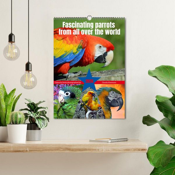 Produktbild: Fascinating parrots from all over the world (Wall Calendar 2026 DIN A3 portrait), CALVENDO 12 Month Wall Calendar