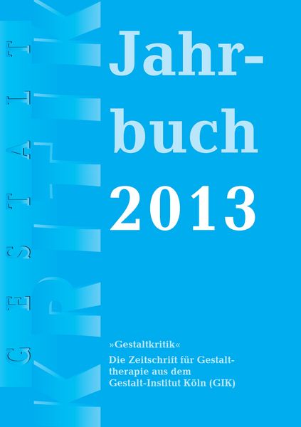 Produktbild: Gestaltkritik Jahrbuch 2013