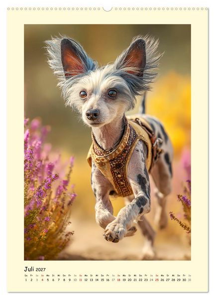 Produktbild: Charme und Grazie. Die Anmut der Chinesischen Schopfhunde (hochwertiger Premium Wandkalender 2027 DIN A2 hoch), Kunstdruck in Hochglanz