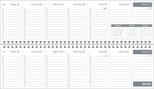 Produktbild: times&more Petrol Wochenquerplaner 2027
