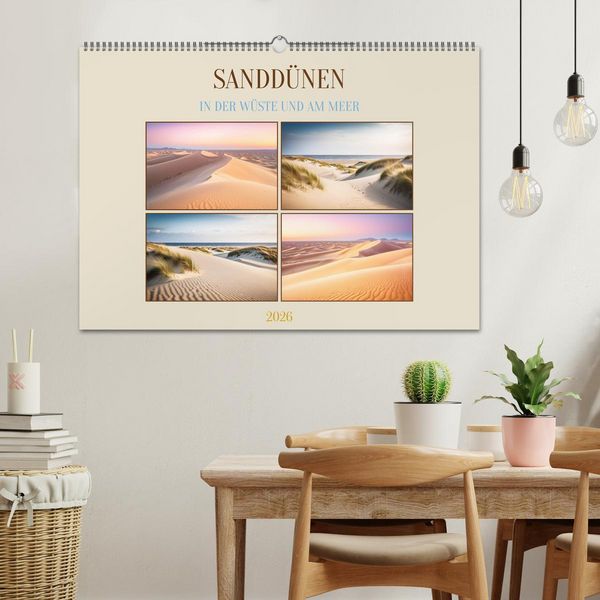 Produktbild: Sandd&uuml;nen In der W&uuml;ste und am Meer (Wandkalender 2026 DIN A2 quer), CALVENDO Monatskalender