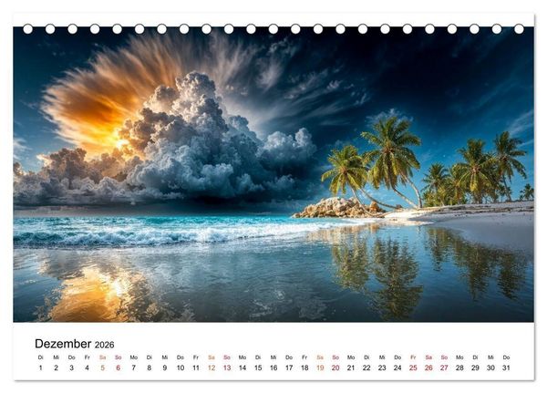 Produktbild: Inseln der Sehnsucht - Versteckte Paradiese (Tischkalender 2026 DIN A5 quer), CALVENDO Monatskalender