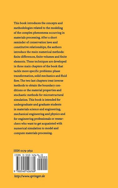 Produktbild: Numerical Modeling in Materials Science and Engineering