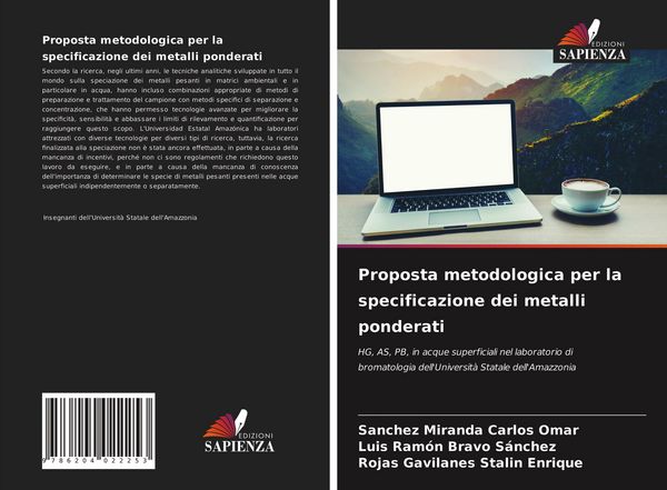 Produktbild: Proposta metodologica per la specificazione dei metalli ponderati