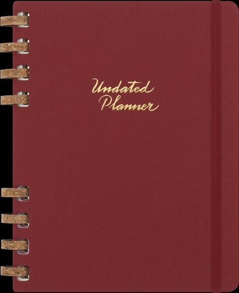Produktbild: Moleskine Undatierter Life Kalender Mit Spiralbindung, Xl, Wochen-Monatskalender, Fester Einband, Crush Cherry