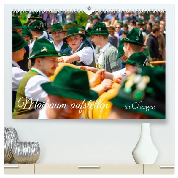 Produktbild: Maibaum aufstellen (hochwertiger Premium Wandkalender 2026 DIN A2 quer), Kunstdruck in Hochglanz