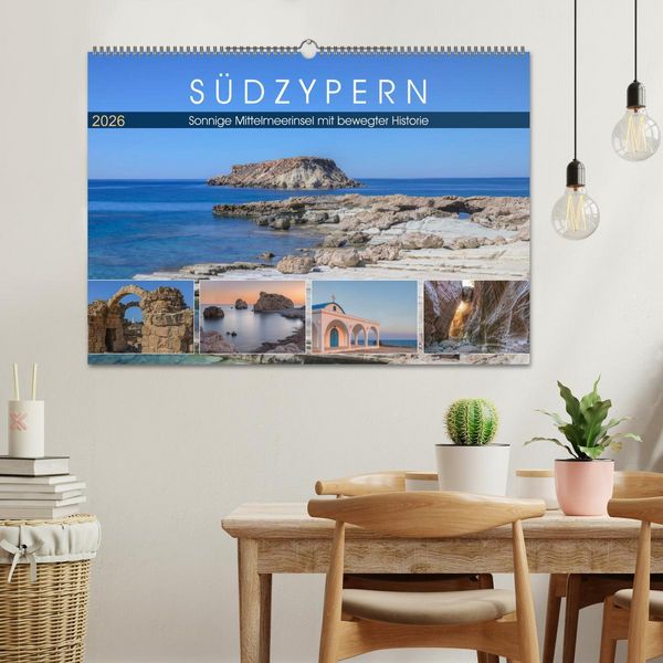 Produktbild: S&uuml;dzypern, sonnige Mittelmeerinsel mit bewegter Historie (Wandkalender 2026 DIN A2 quer), CALVENDO Monatskalender