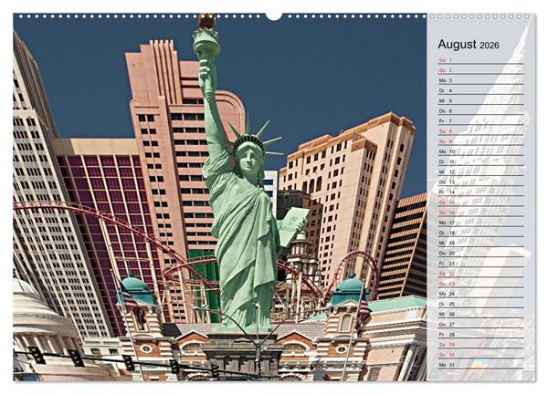 Produktbild: Las Vegas - Die bunte Welt der Casinos (hochwertiger Premium Wandkalender 2026 DIN A2 quer), Kunstdruck in Hochglanz