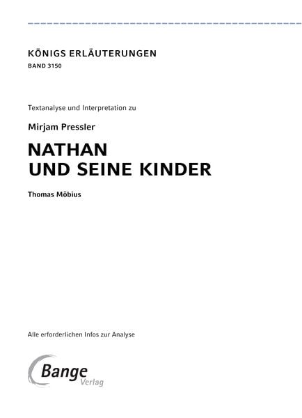 Produktbild: Nathan und seine Kinder von Mirjam Pressler