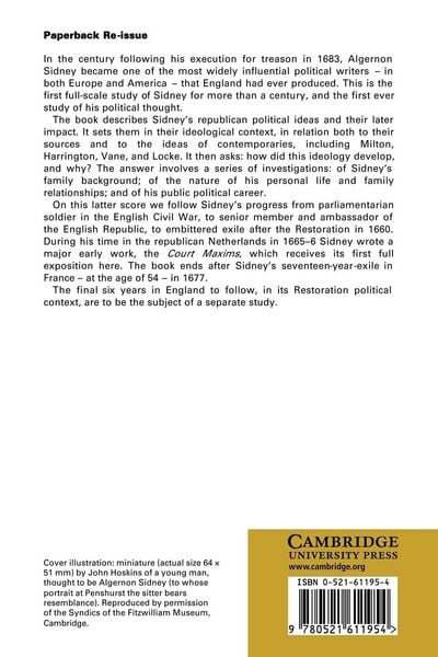 Produktbild: Algernon Sidney and the English Republic 1623 1677