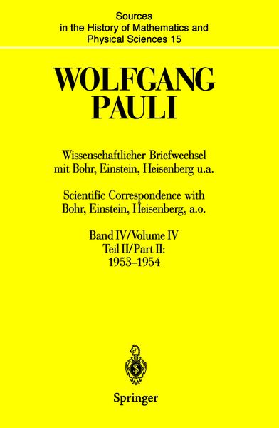 Produktbild: Wissenschaftlicher Briefwechsel mit Bohr, Einstein, Heisenberg u.a. / Scientific Correspondence with Bohr, Einstein, Heisenberg a.o.