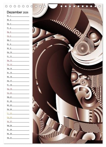 Produktbild: Geometrische Raumeindr&uuml;cke Planer (Wandkalender 2026 DIN A4 hoch), CALVENDO Monatskalender