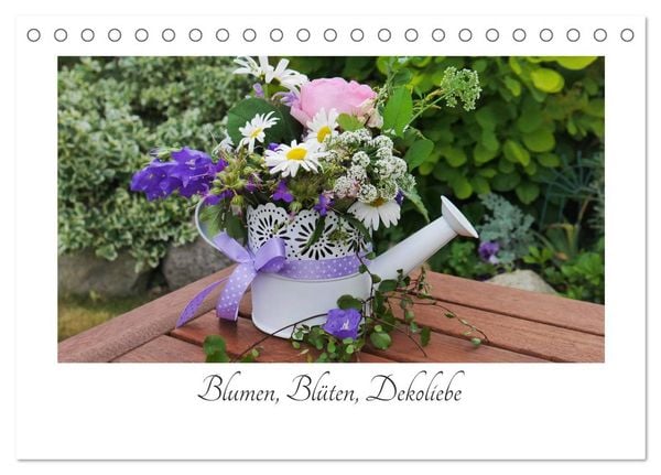 Produktbild: Blumen, Bl&uuml;ten, Dekoliebe (Tischkalender 2026 DIN A5 quer), CALVENDO Monatskalender