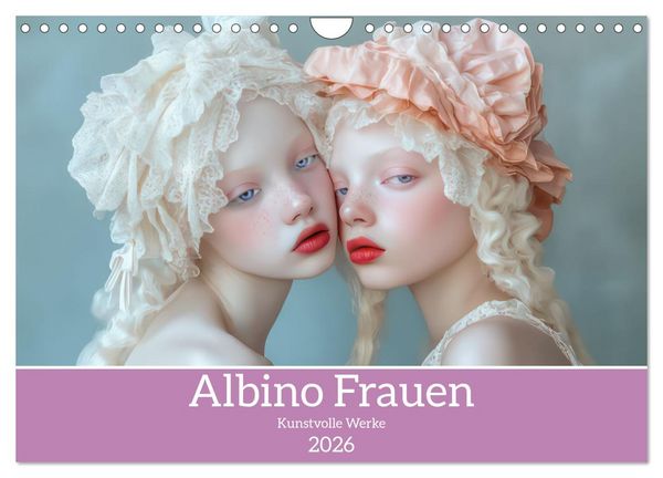 Produktbild: Albino Frauen - Kunstvolle Werke (Wandkalender 2026 DIN A4 quer), CALVENDO Monatskalender