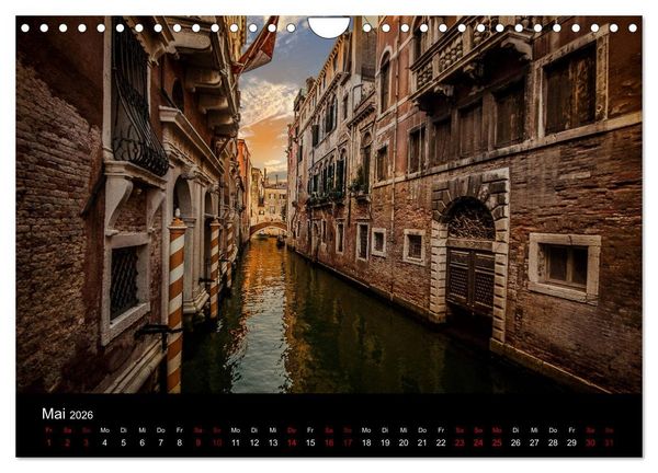 Produktbild: Momenti di Venezia - Venezianische Momente (Wandkalender 2026 DIN A4 quer), CALVENDO Monatskalender