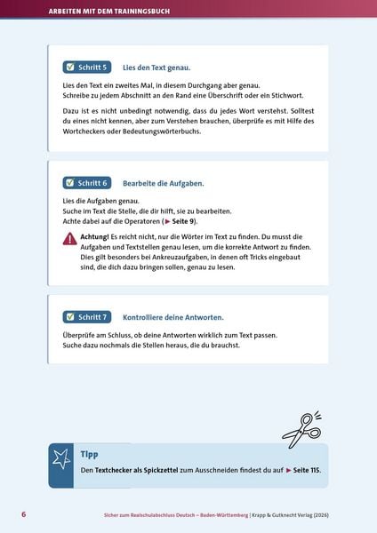 Produktbild: Sicher zum Realschulabschluss Deutsch Baden-W&uuml;rttemberg neues Pr&uuml;fungsformat 2027