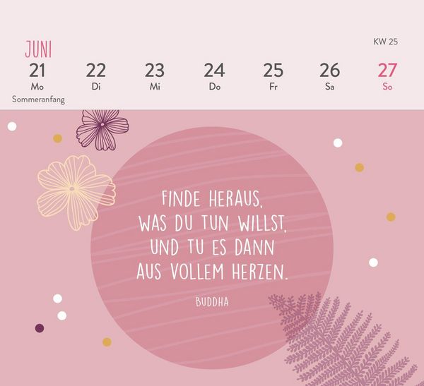 Produktbild: Mini-Wochenkalender 2027: Einatmen. Ausatmen. Sein.