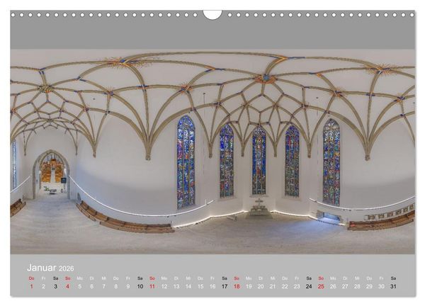 Produktbild: Backnang - Panoramablicke in die Stiftskirche (Wandkalender 2026 DIN A3 quer), CALVENDO Monatskalender