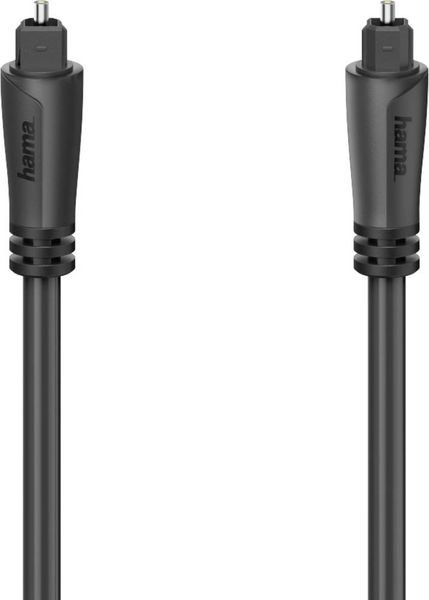 Hama Toslink Digital-Audio Anschlusskabel [1x Toslink-Stecker (ODT) - 1x Toslink-Stecker (ODT)] 1.5 m Schwarz