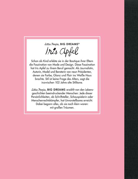 Produktbild: Iris Apfel &ndash; Little People, BIG DREAMS (Deutsche Ausgabe)