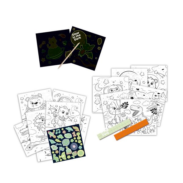 Produktbild: SES CREATIVE Malbuch Activity 3in1 Glow in the Dark