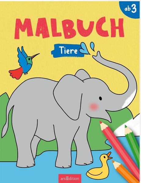 Malbuch Tiere, Taschenbuch von , arsedition, 978-3-8458-6893-6