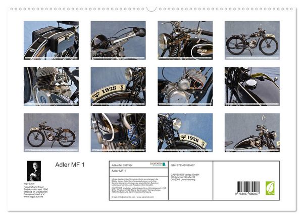 Produktbild: Adler MF 1 (hochwertiger Premium Wandkalender 2026 DIN A2 quer), Kunstdruck in Hochglanz