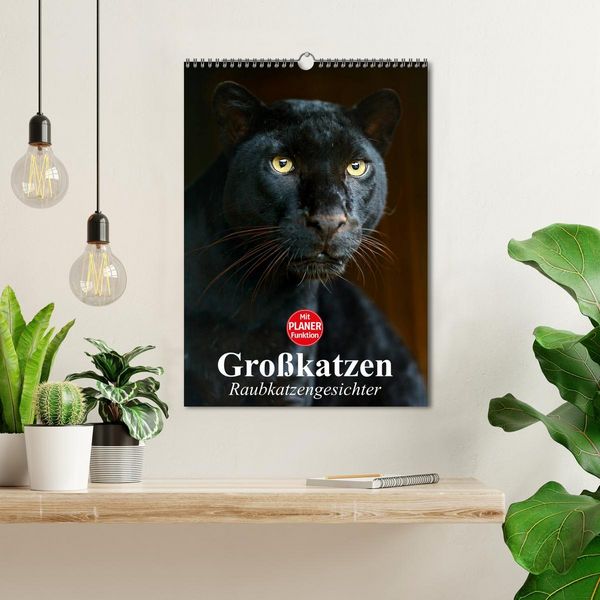 Produktbild: Gro&szlig;katzen. Raubkatzengesichter (Wandkalender 2026 DIN A3 hoch), CALVENDO Monatskalender