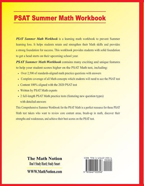 Produktbild: PSAT Summer Math Workbook