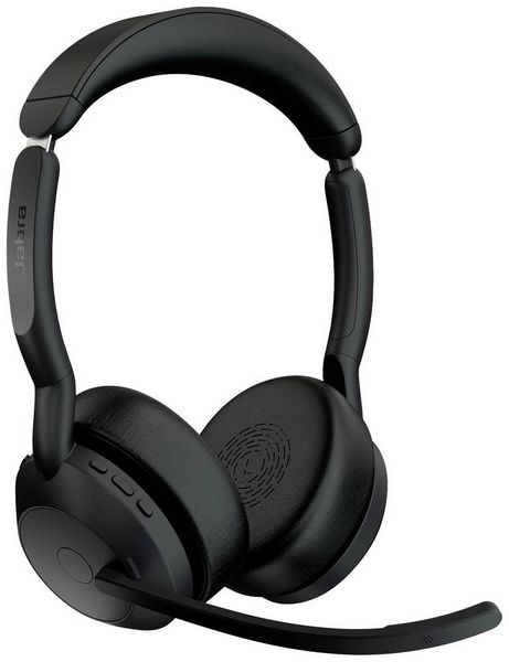 Produktbild: Jabra Evolve2 55 UC Stereo On Ear Headset Bluetooth&reg; Stereo Schwarz Noise Cancelling Mikrofon-Stummschaltung, Lautst&auml;rkeregelung Computer