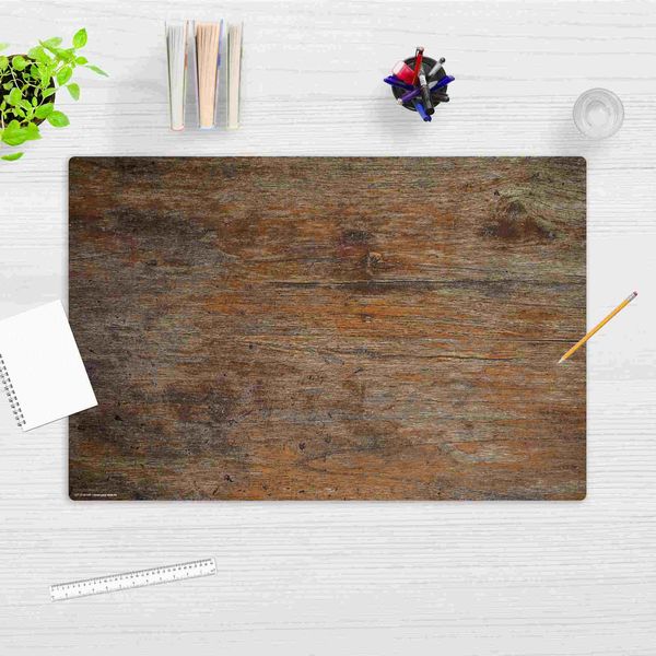 Produktbild: Cover-your-desk Schreibtischunterlage f&uuml;r Kinder und Erwachsene Antikes Holz, aus hochwertigem Vinyl , 60 x 40 cm