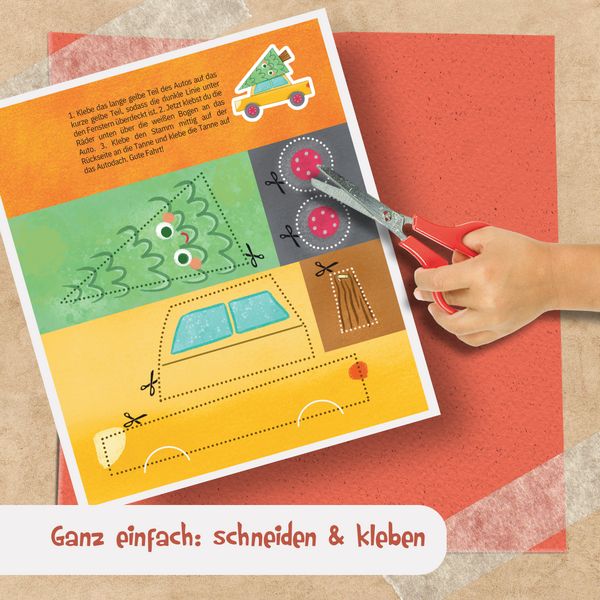 Produktbild: Das Adventskalender-Verbastelbuch f&uuml;r die Allerkleinsten. Schneiden und Kleben. T&uuml;rkranz