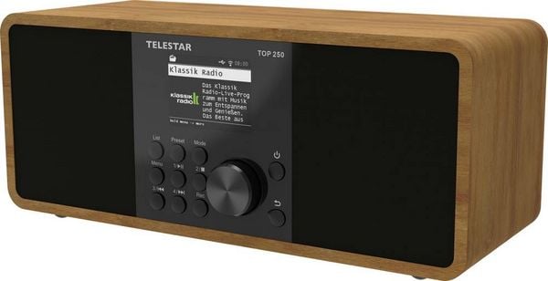 Telestar TOP 250 Holz Internet Kofferradio DAB+, Internet, UKW WLAN, USB, UKW, Internetradio, DAB+, Bluetooth Holz -