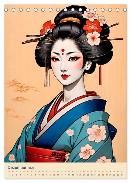 Produktbild: Japanische Geishas (Tischkalender 2026 DIN A5 hoch), CALVENDO Monatskalender