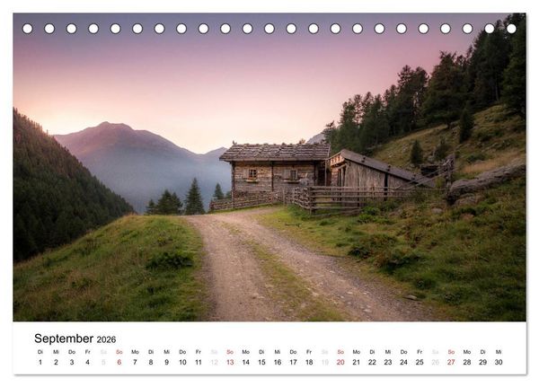 Produktbild: Almen im Ultental (Tischkalender 2026 DIN A5 quer), CALVENDO Monatskalender