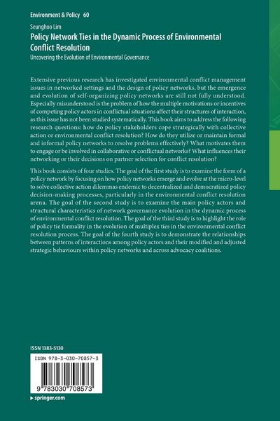 Produktbild: Policy Network Ties in the Dynamic Process of Environmental Conflict Resolution