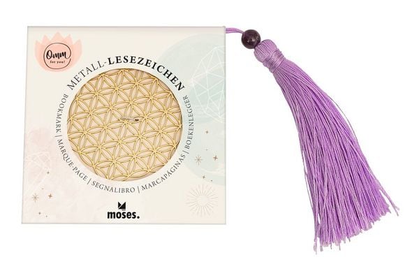 Produktbild: Omm for you Metall-Lesezeichen Blume des Lebens