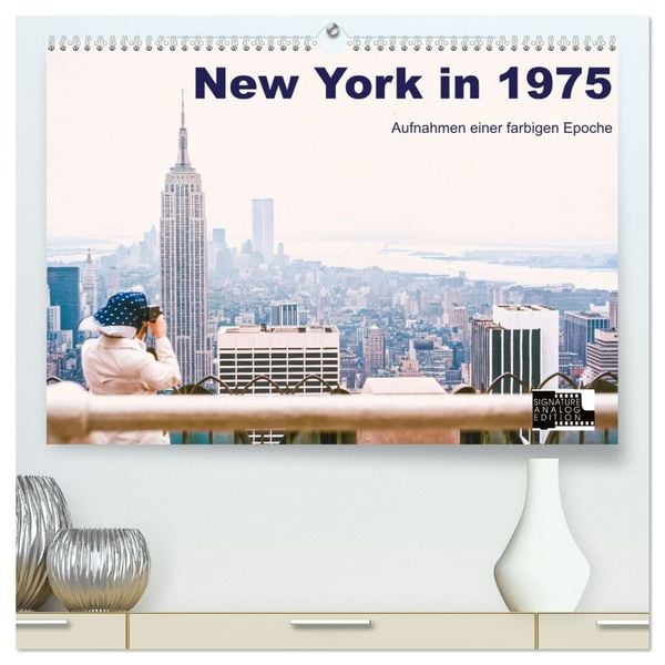 Produktbild: New York in 1975 (hochwertiger Premium Wandkalender 2026 DIN A2 quer), Kunstdruck in Hochglanz