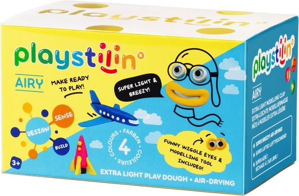 Playstilin Airy - Extra Leichte Mod.masse - Box - 4f. farbl. sort.