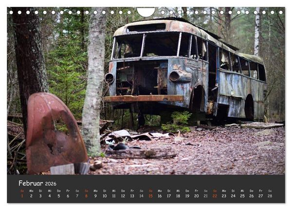 Produktbild: BILKYRKOG&Aring;RDEN Der Autofriedhof im Kyrk&ouml; Mosse (Wandkalender 2026 DIN A4 quer), CALVENDO Monatskalender