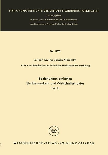 Produktbild: Beziehungen zwischen Stra&szlig;enverkehr und Wirtschaftsstruktur