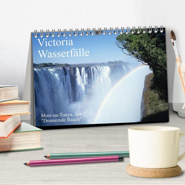 Produktbild: Victoria Wasserf&auml;lle, Mosi-oa-Tunya der "Donnernde Rauch" (Tischkalender 2026 DIN A5 quer), CALVENDO Monatskalender