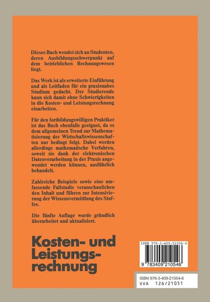 Produktbild: Kosten- und Leistungsrechnung