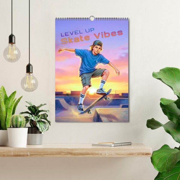 Produktbild: Level Up - Skate Vibes (Wandkalender 2027 DIN A3 hoch), CALVENDO Monatskalender