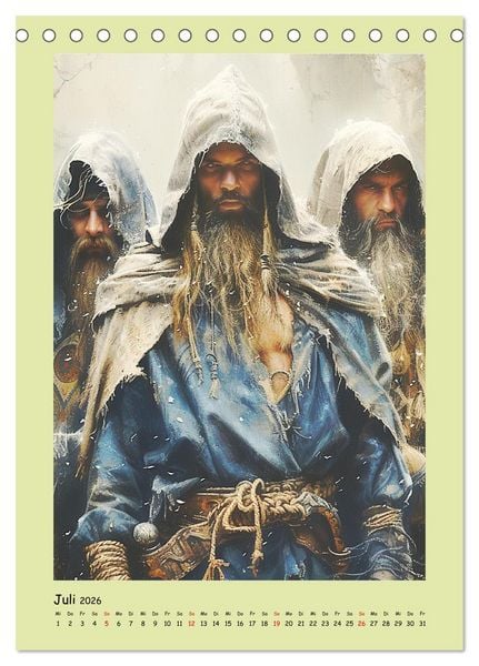 Produktbild: Druidenland. Keltische Fantasy-Figuren aus der Anderwelt (Tischkalender 2026 DIN A5 hoch), CALVENDO Monatskalender