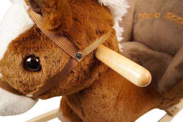 Produktbild: Knorrtoys 40397 - Schaukeltier Benny Horse, Pl&uuml;sch-Schaukelpferd mit R&uuml;ckenlehne, Sitzh&ouml;he ca. 35 cm