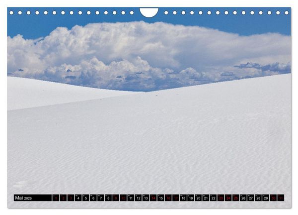 Produktbild: Wei&szlig;e Wunderwelten - White Sands National Monument (Wandkalender 2026 DIN A4 quer), CALVENDO Monatskalender