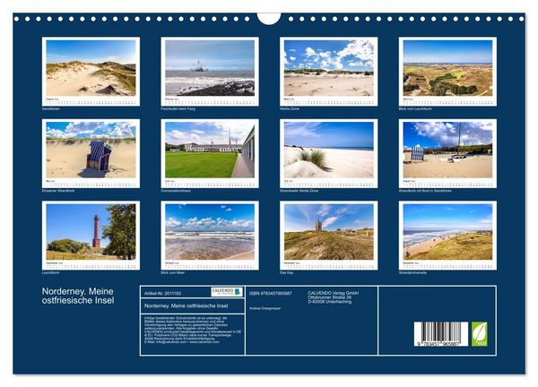Produktbild: Norderney. Meine ostfriesische Insel (Wandkalender 2026 DIN A3 quer), CALVENDO Monatskalender