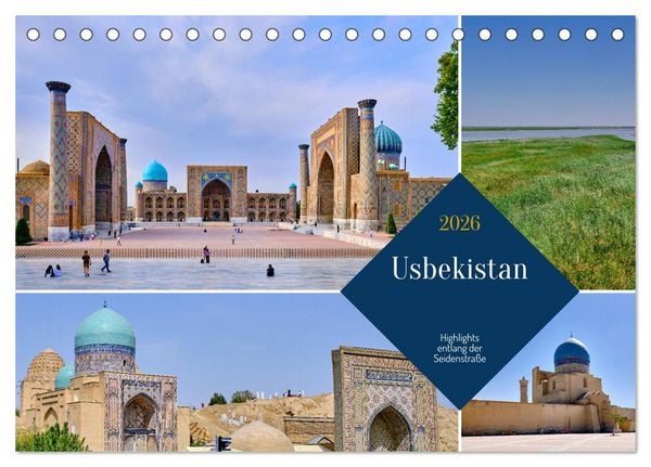 Produktbild: Zentralasien - Entlang der alten Seidenstra&szlig;e (Tischkalender 2026 DIN A5 quer), CALVENDO Monatskalender