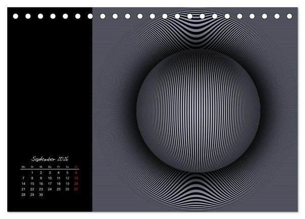 Produktbild: Schwarz trifft Wei&szlig; (Tischkalender 2026 DIN A5 quer), CALVENDO Monatskalender